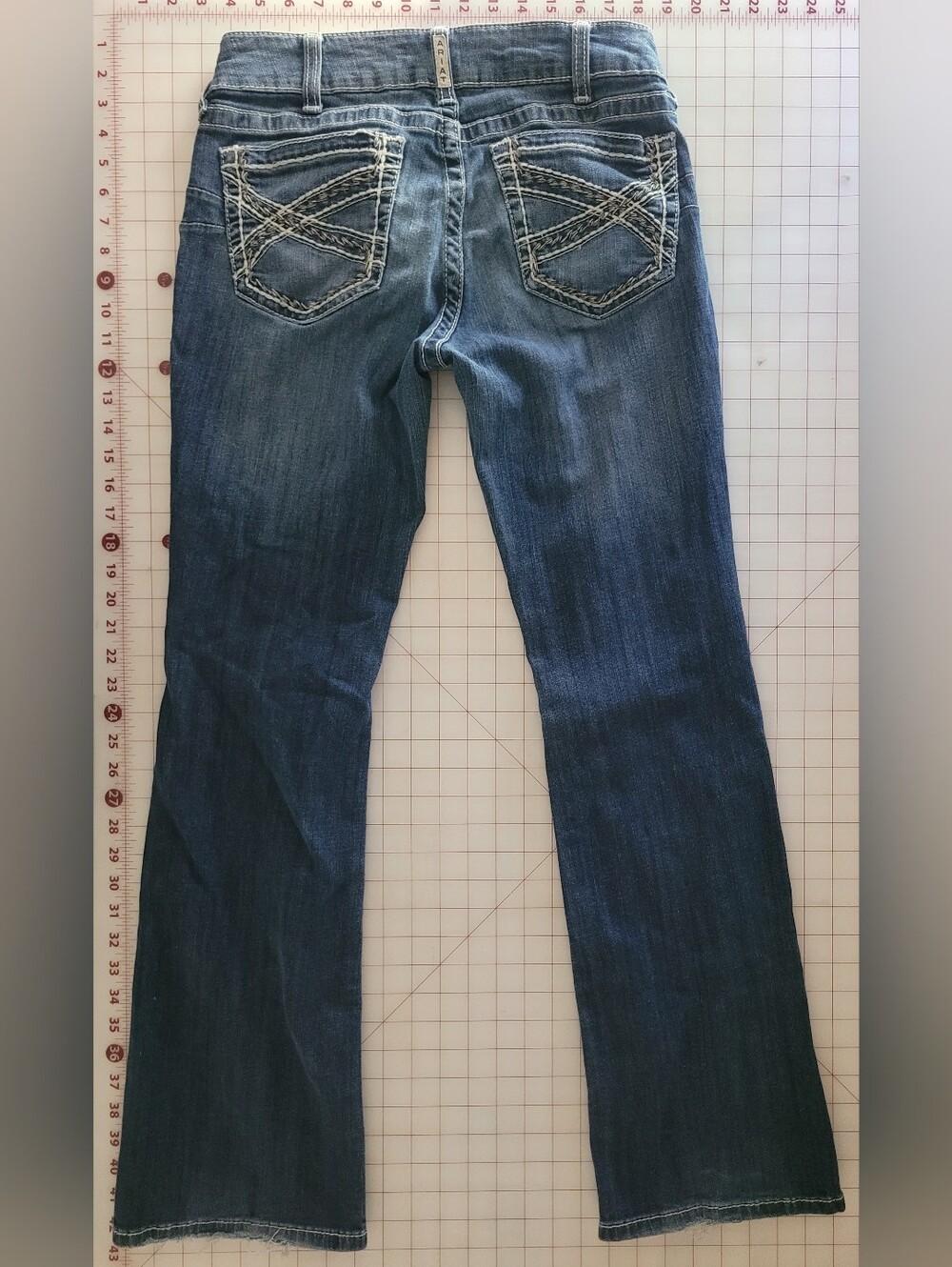 Ariat Women's Medium Blue Flare Jeans with Embroidered Back Pockets
